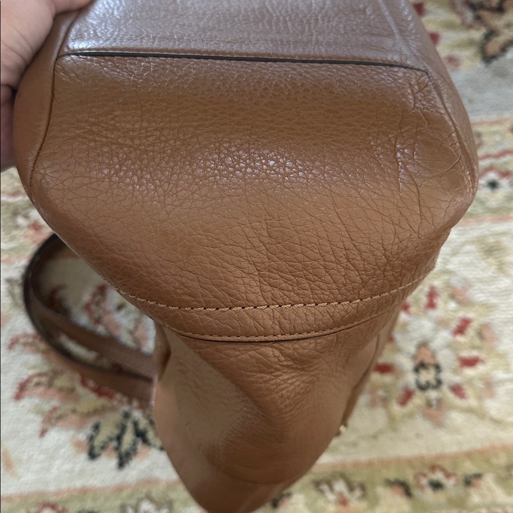 Coach Park Carrie British Tan Leather Tote Bag Rehab Project - Picture 4 of 13